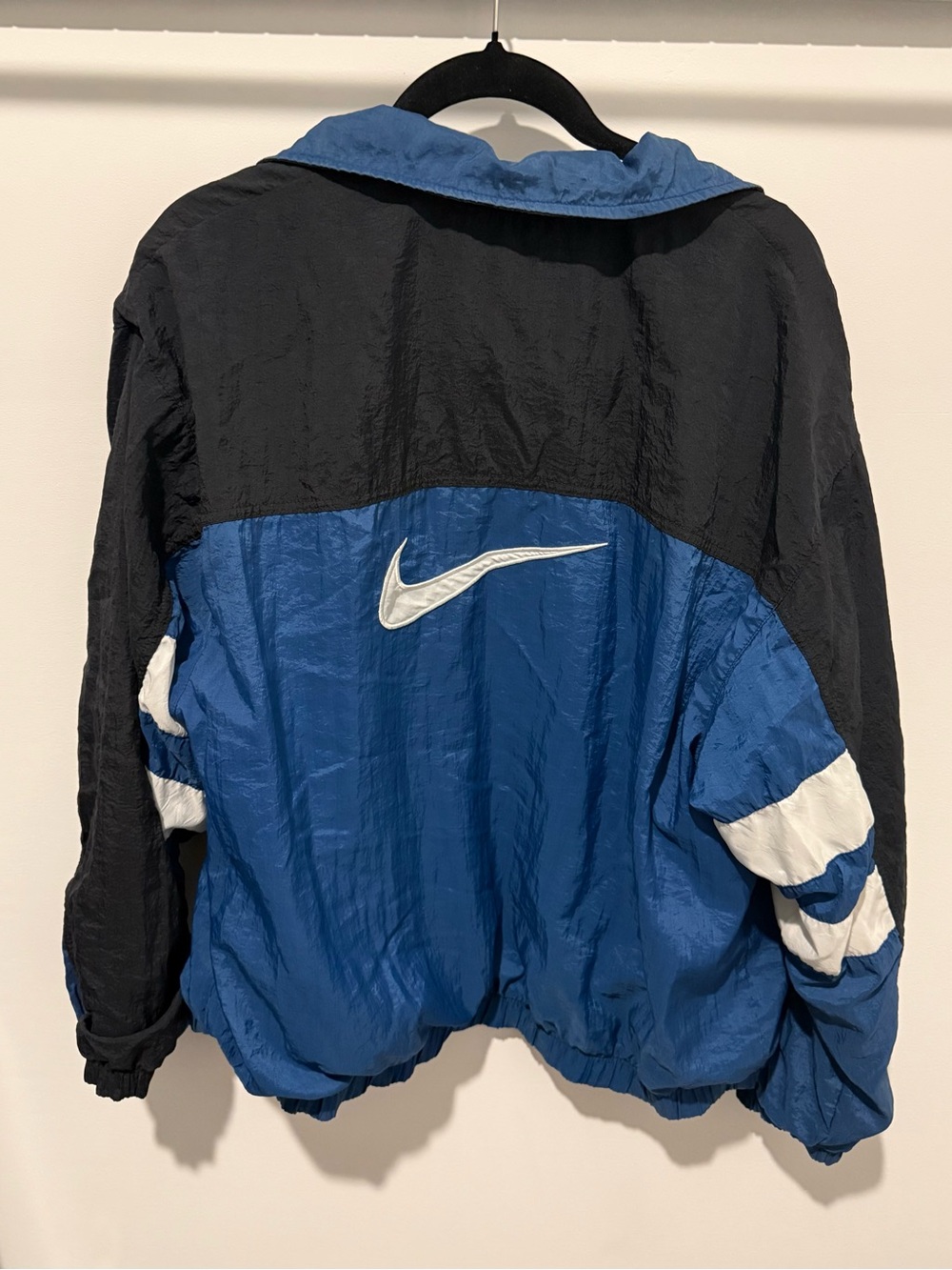 Nike Blue Black White Retro Swoosh Windbreaker